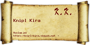 Knipl Kira névjegykártya